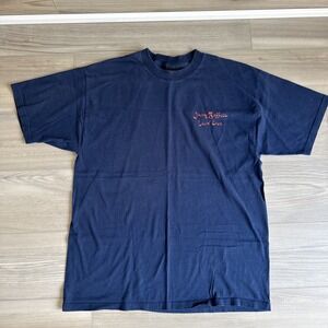 Vintage Giant Jimmy Buffett shirt Local Crew 2000 RARE XL Navy‎ Blue Tue Thu Sat